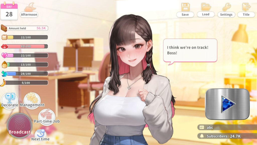 【仅PC/亚洲风SLG/新作] 直播开始！VTuber 训练 Streaming ON! VTuber Training 官中步兵版 [700M/百度]-test