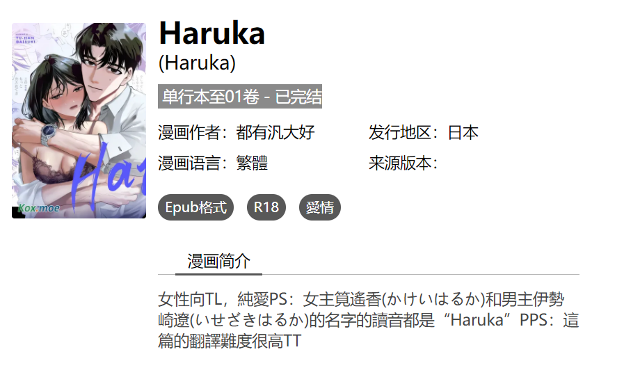 [已完结] C2293 Haruka [都有汎大好]-test