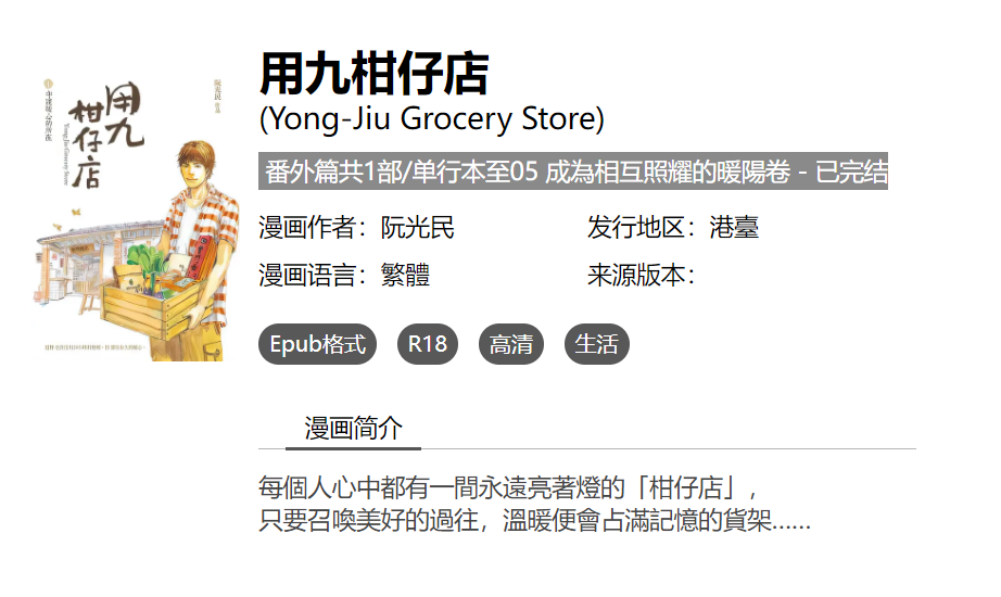 [已完结] C1629 用九柑仔店 [阮光民]-test